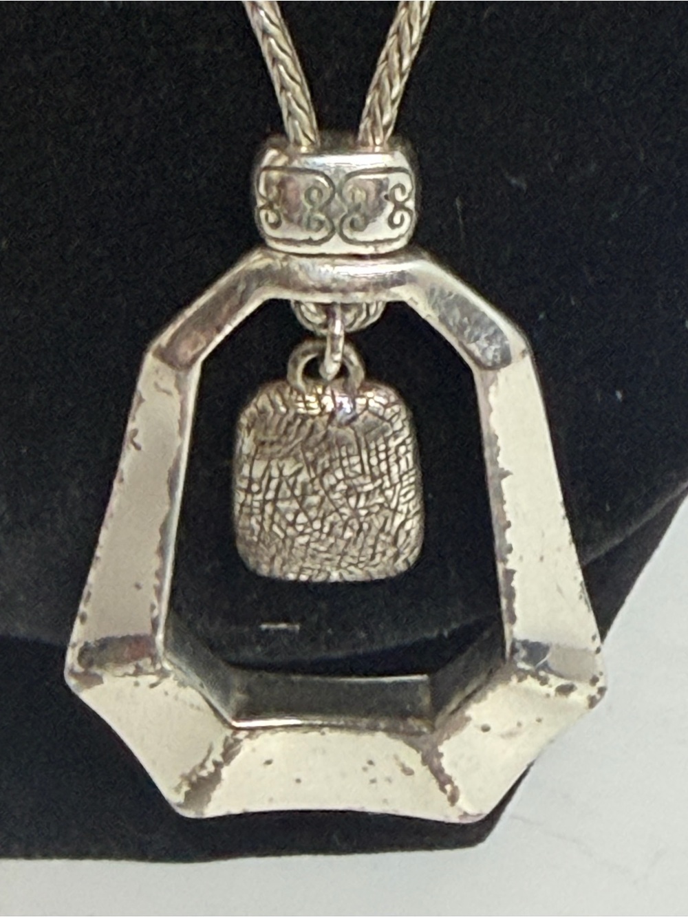 Brighton Silver-Tone Geometric Pendant Necklace - Picture 4 of 6